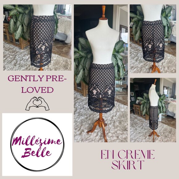 En Creme Pencil Skirt - Picture 3 of 8